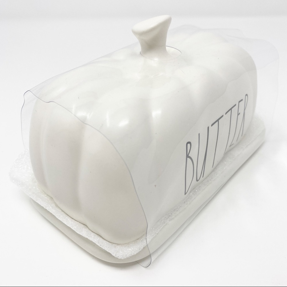 NEW Rae Dunn LL Pumpkin Shaped BUTTER Dish - Picture 2 of 6